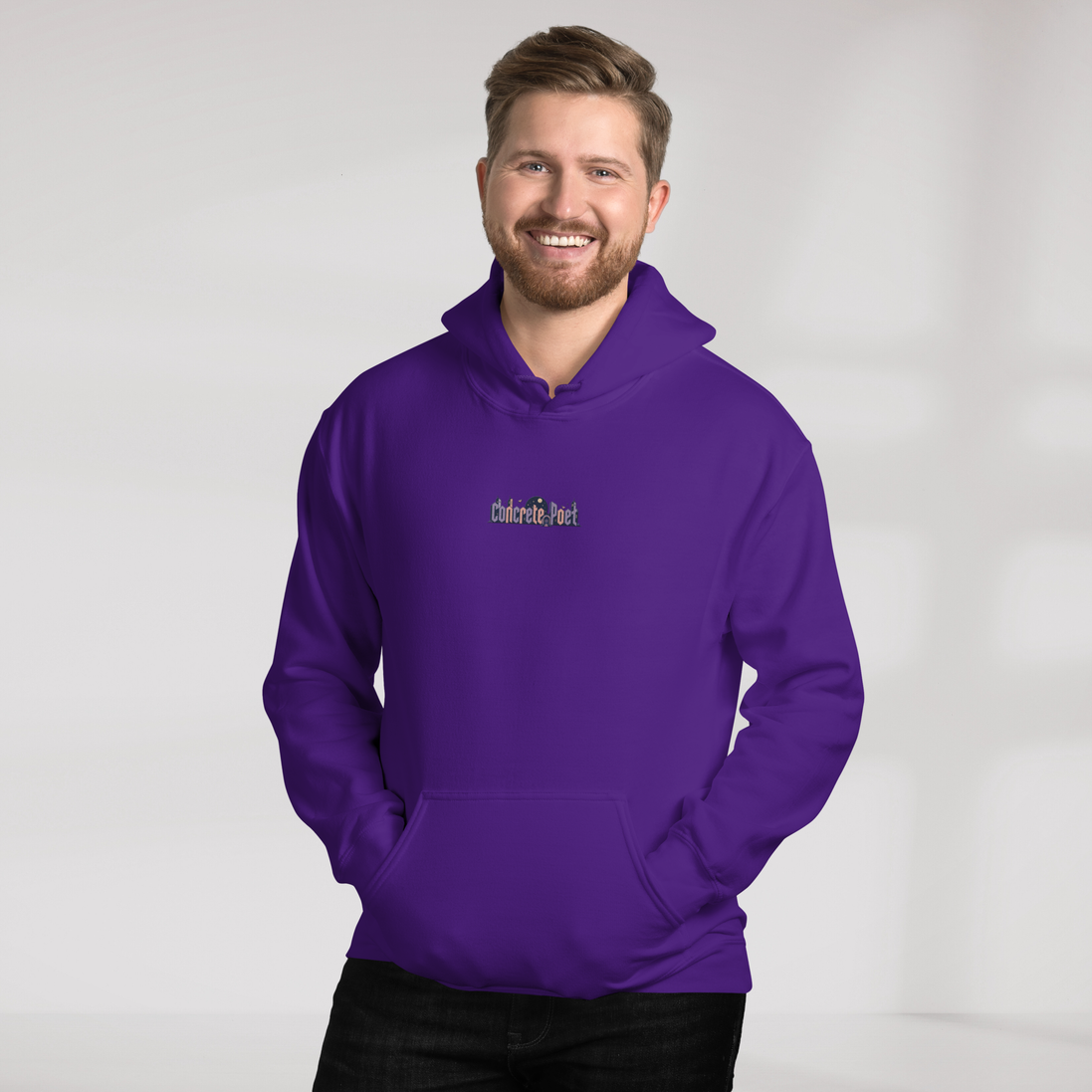 Concrete Poet Hoodie Soft – Farbe Lila – Ansicht 4