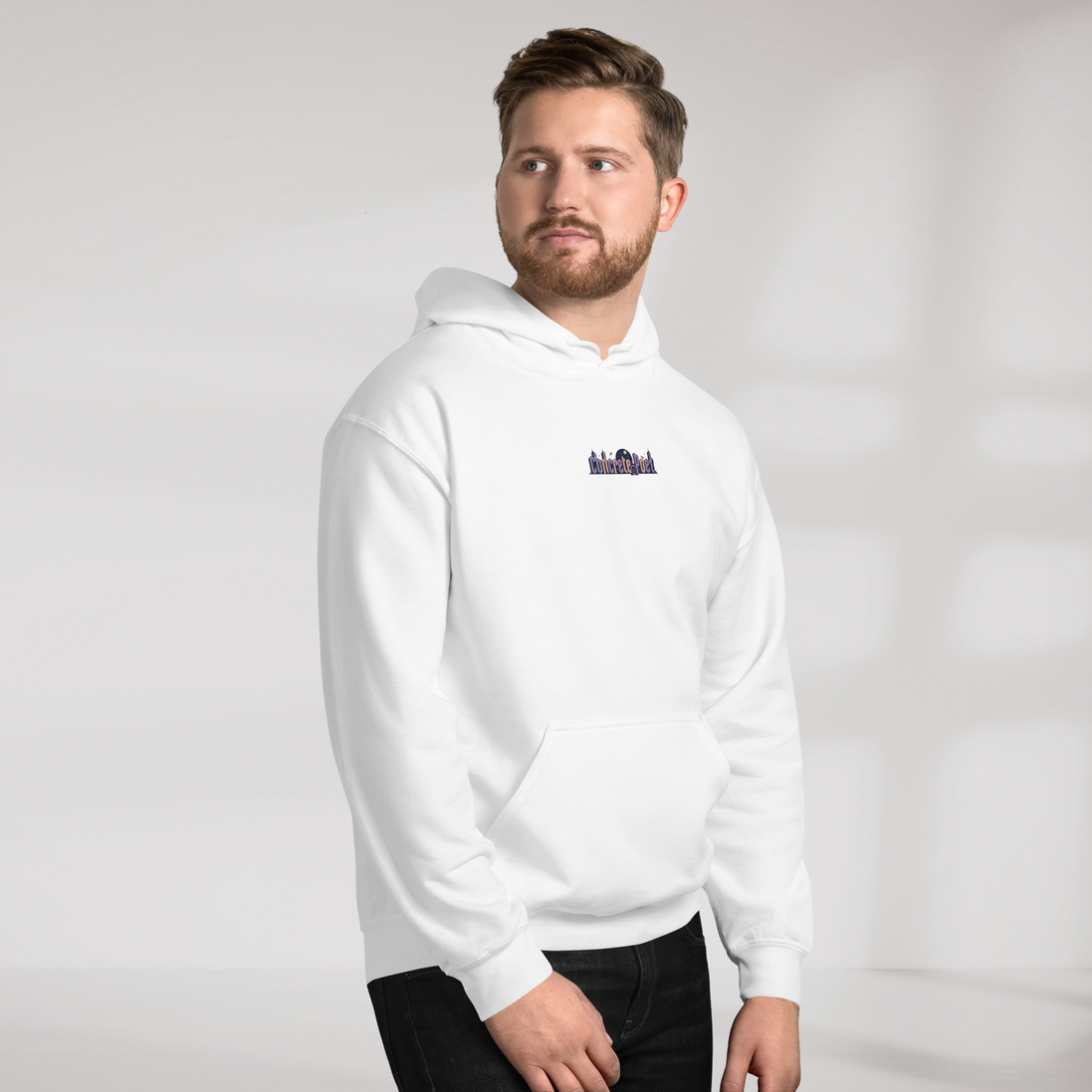 Concrete Poet Hoodie Soft – Farbe Weiß – Ansicht 4