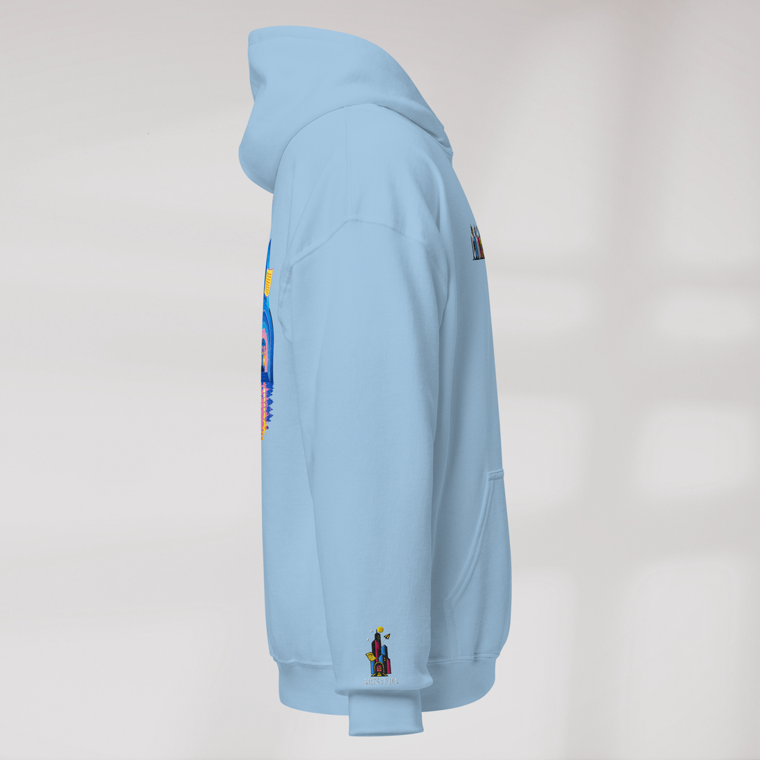 Concrete Poet Hoodie Vibrant (F) – Farbe Hellblau – Ansicht 2