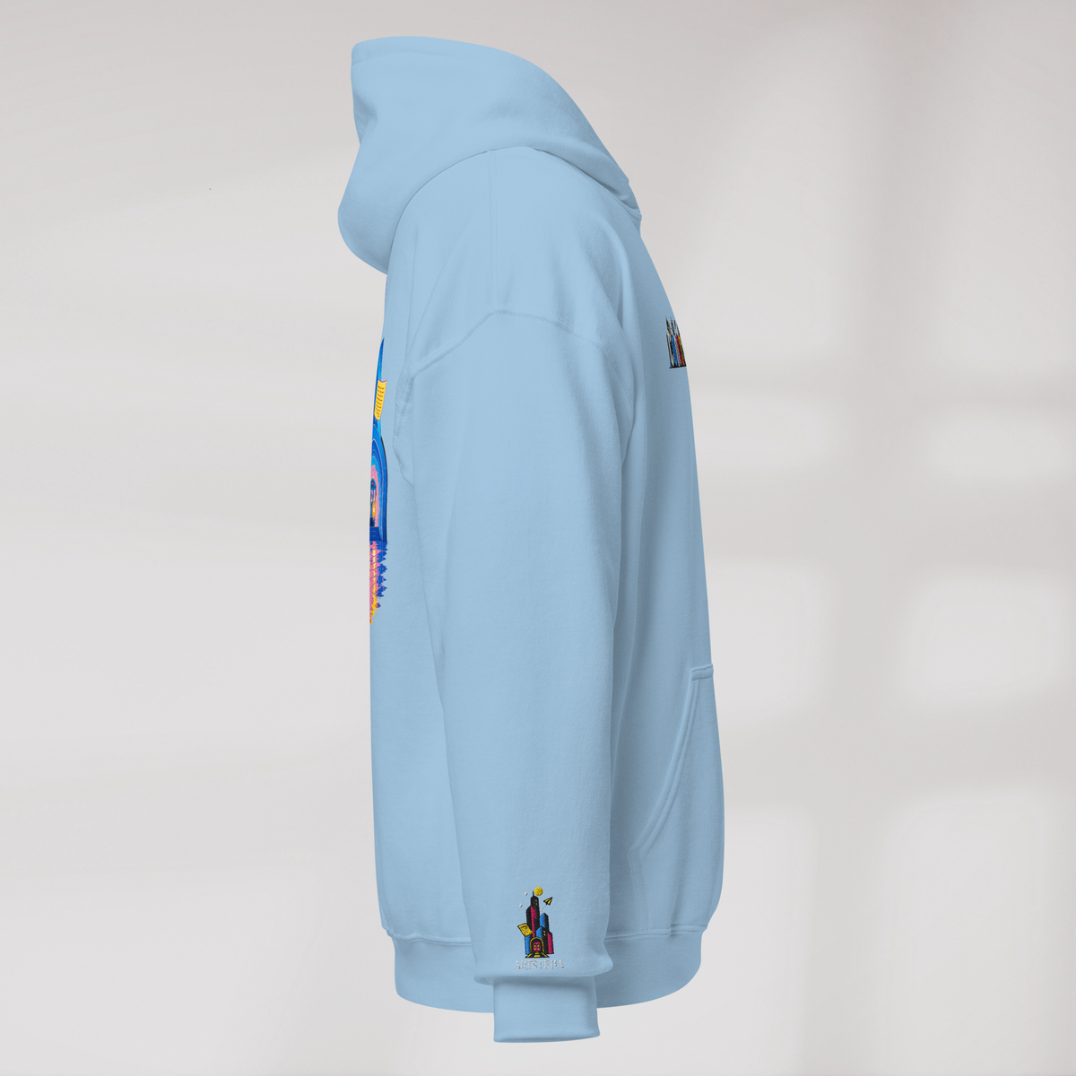 Concrete Poet Hoodie Vibrant (F) – Farbe Hellblau – Ansicht 2