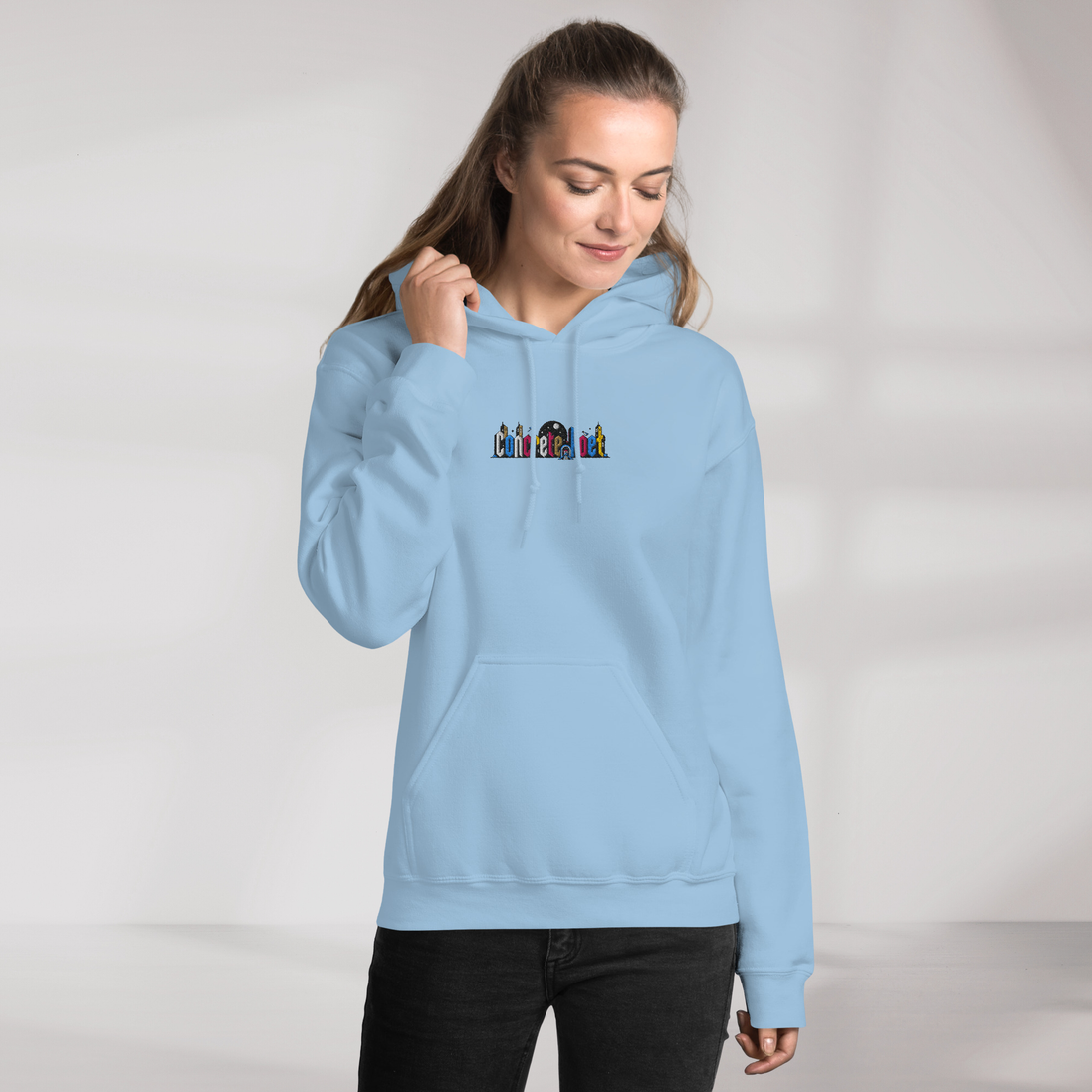 Concrete Poet Hoodie Vibrant (F) – Farbe Hellblau – Ansicht 6