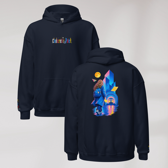 Concrete Poet Hoodie Vibrant (F) – Farbe Navy – Ansicht 1