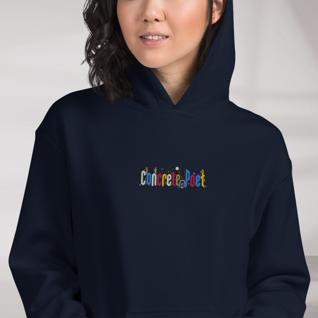 Concrete Poet Hoodie Vibrant (F) – Farbe Navy – Ansicht 4
