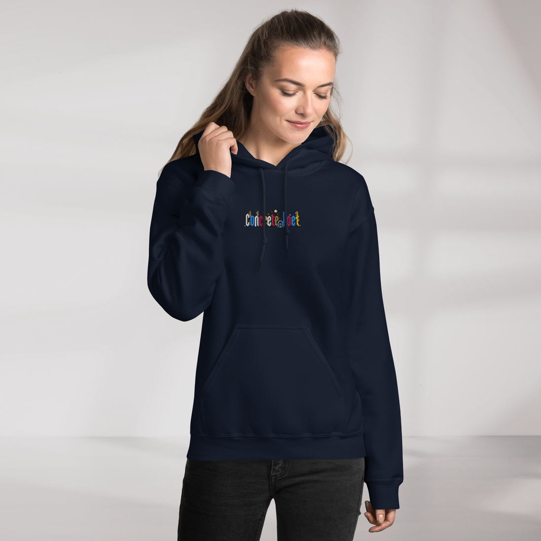 Concrete Poet Hoodie Vibrant (F) – Farbe Navy – Ansicht 6