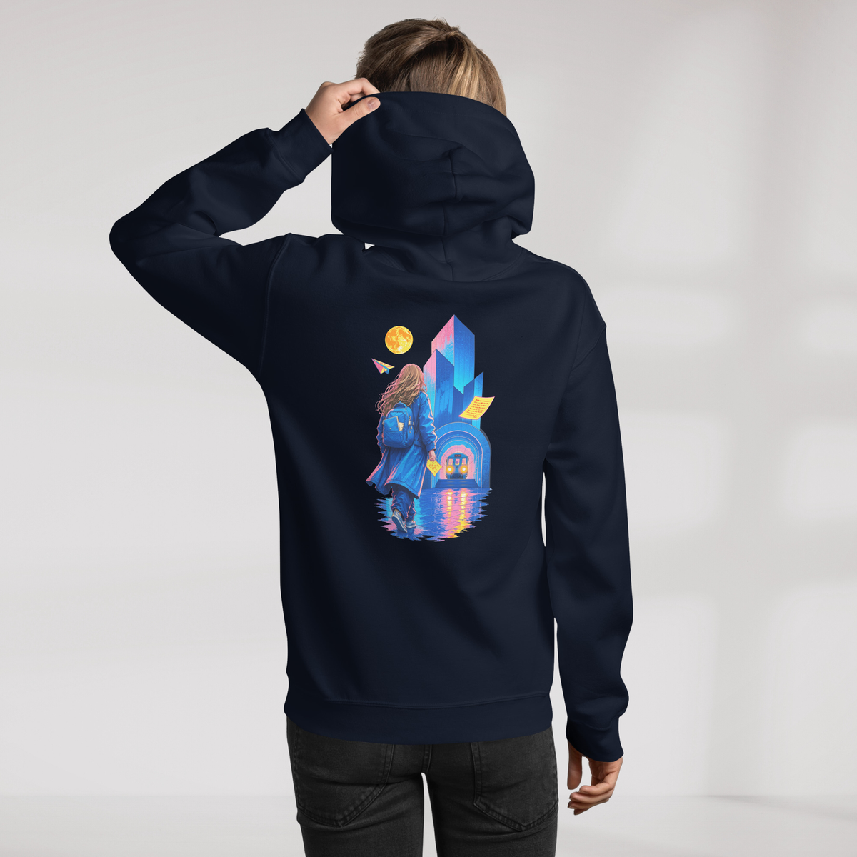 Concrete Poet Hoodie Vibrant (F) – Farbe Navy – Ansicht 7