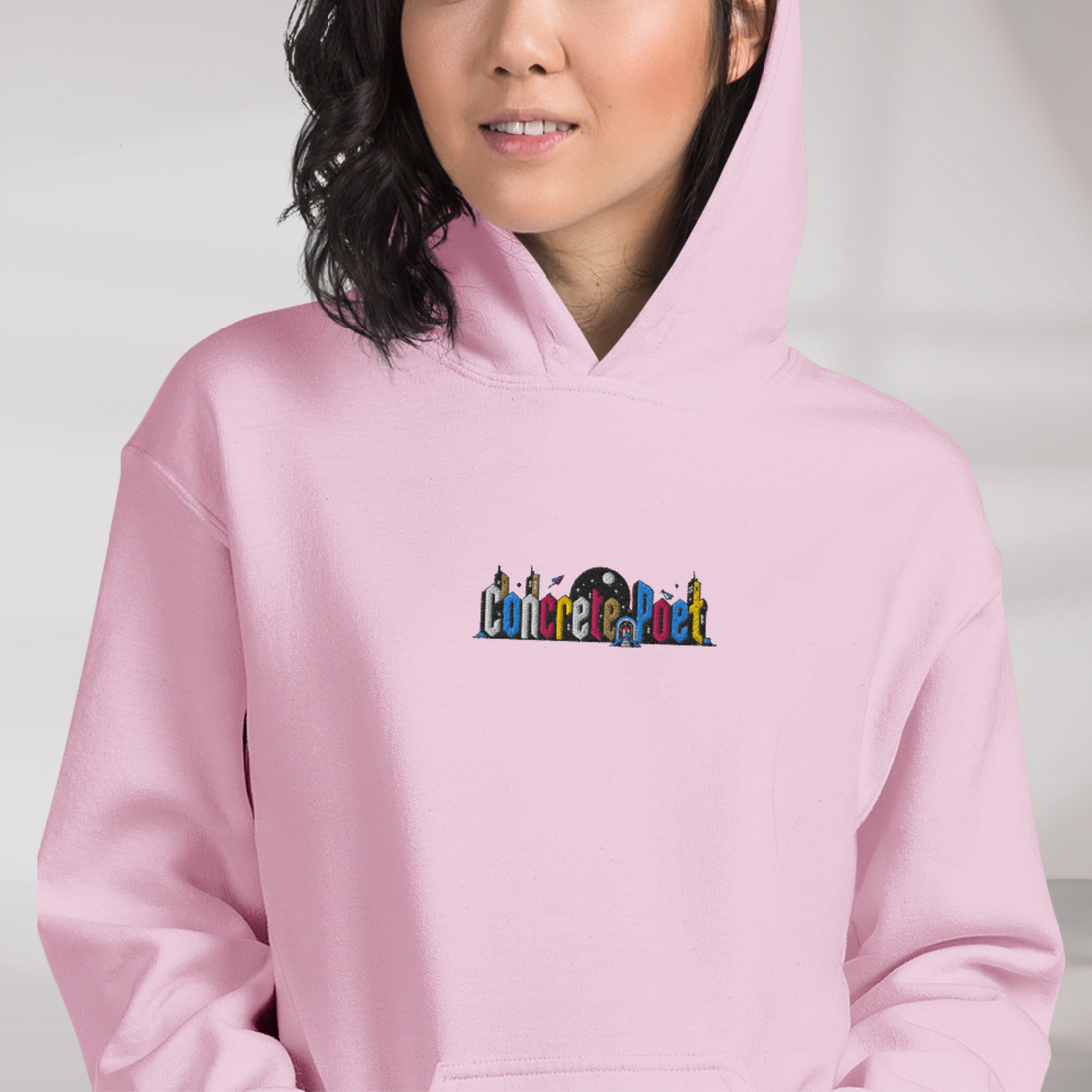 Concrete Poet Hoodie Vibrant (F) – Farbe Pink – Ansicht 4