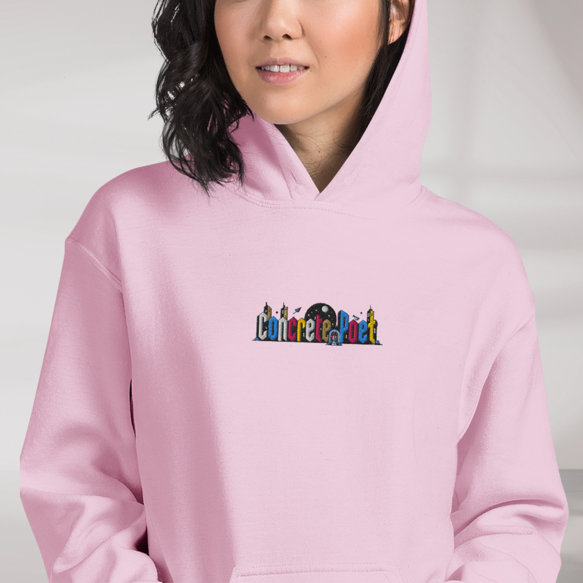 Concrete Poet Hoodie Vibrant (F) – Farbe Pink – Ansicht 4