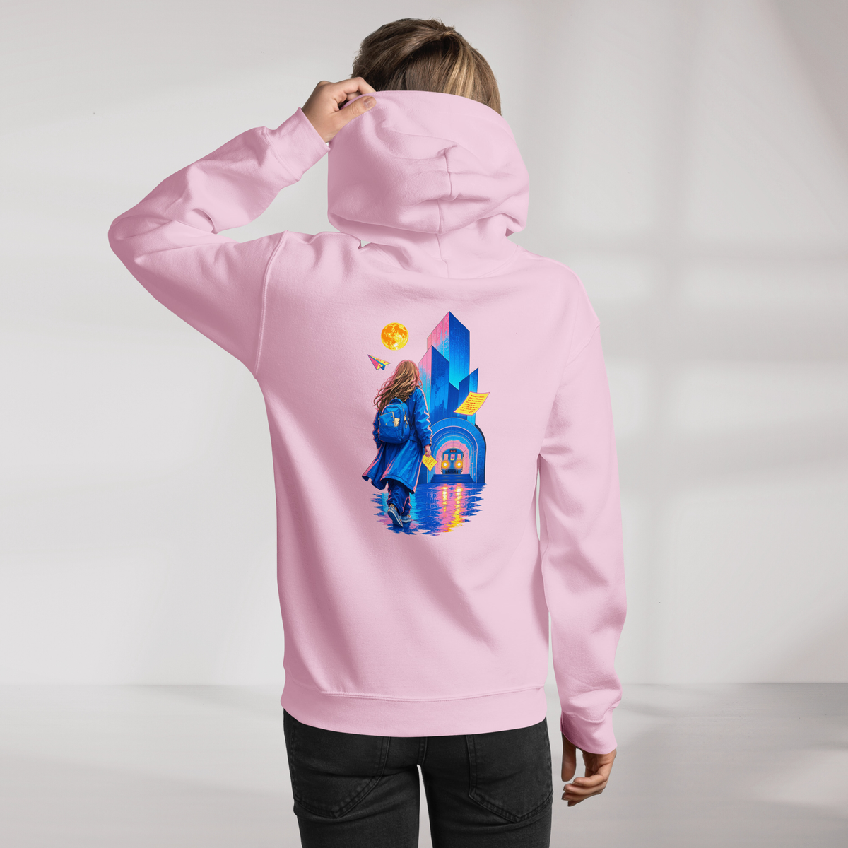 Concrete Poet Hoodie Vibrant (F) – Farbe Pink – Ansicht 7