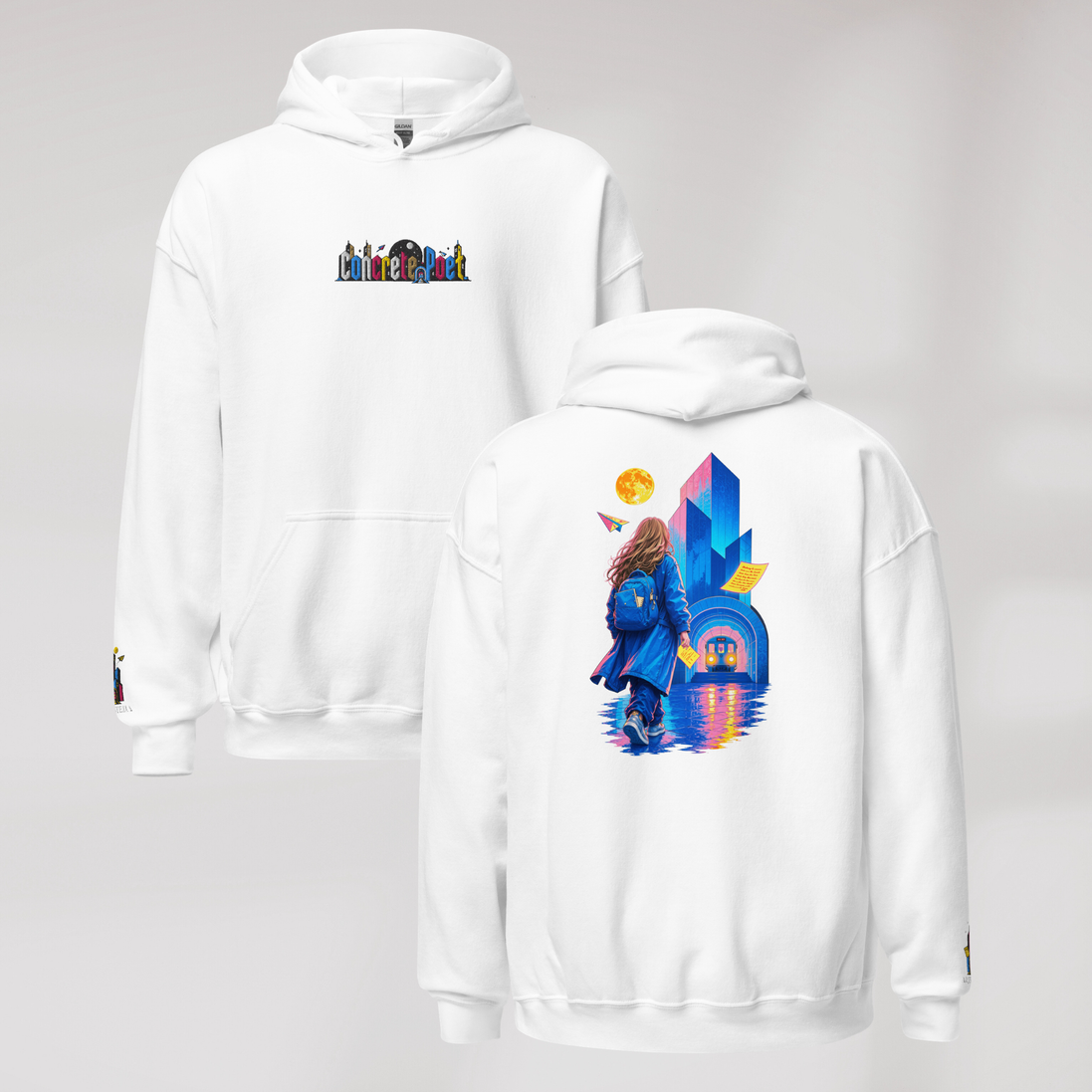 Concrete Poet Hoodie Vibrant (F) – Farbe Weiß – Ansicht 1