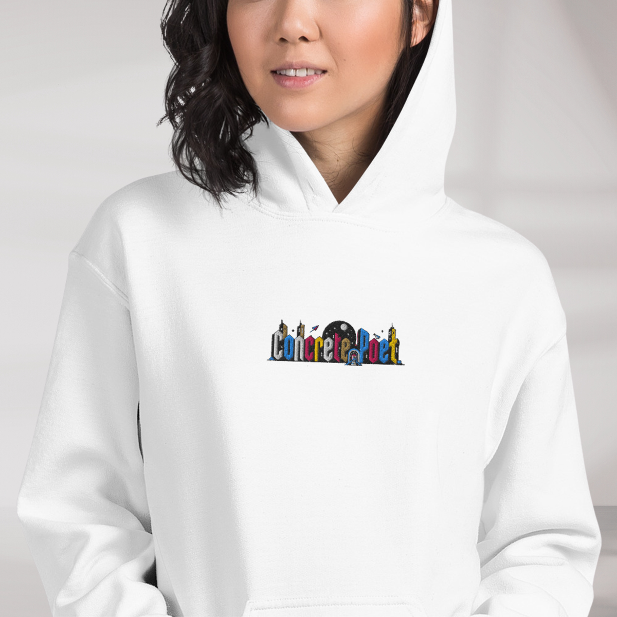 Concrete Poet Hoodie Vibrant (F) – Farbe Weiß – Ansicht 4