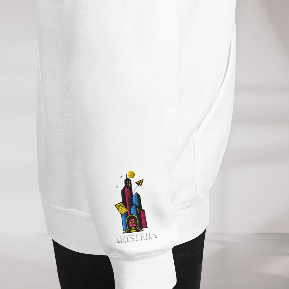 Concrete Poet Hoodie Vibrant (F) – Farbe Weiß – Ansicht 5