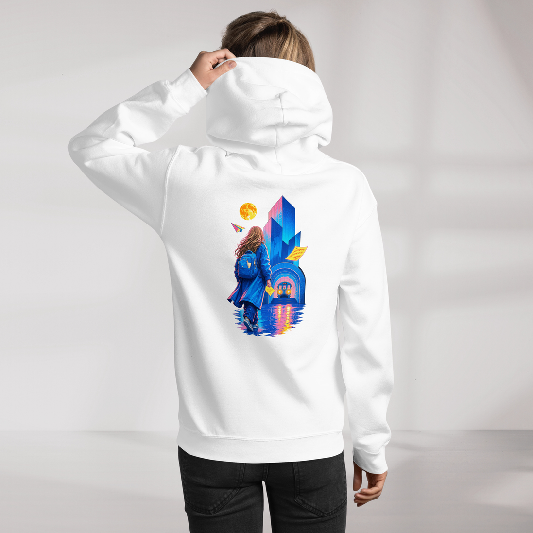 Concrete Poet Hoodie Vibrant (F) – Farbe Weiß – Ansicht 7