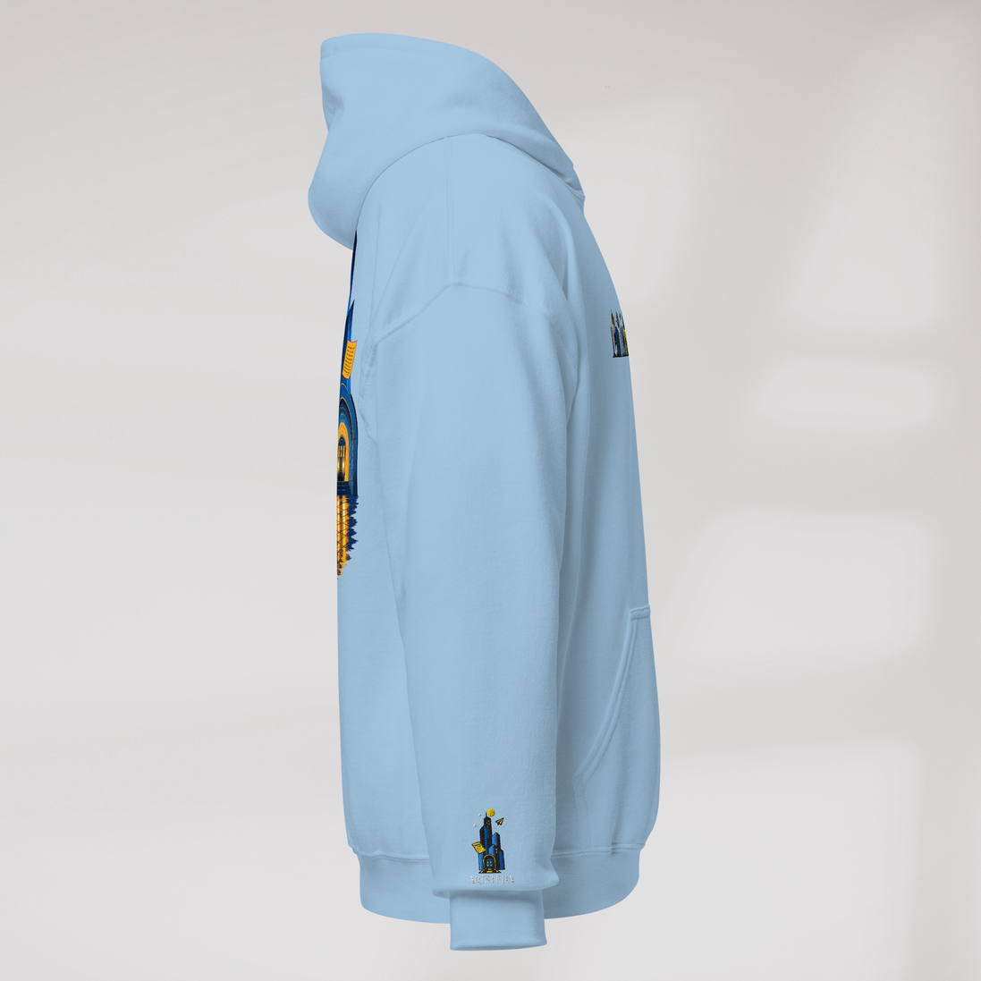 Concrete Poet Hoodie Vibrant (M) – Farbe Hellblau – Ansicht 2