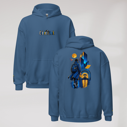 Concrete Poet Hoodie Vibrant (M) – Farbe Indigoblau – Ansicht 1