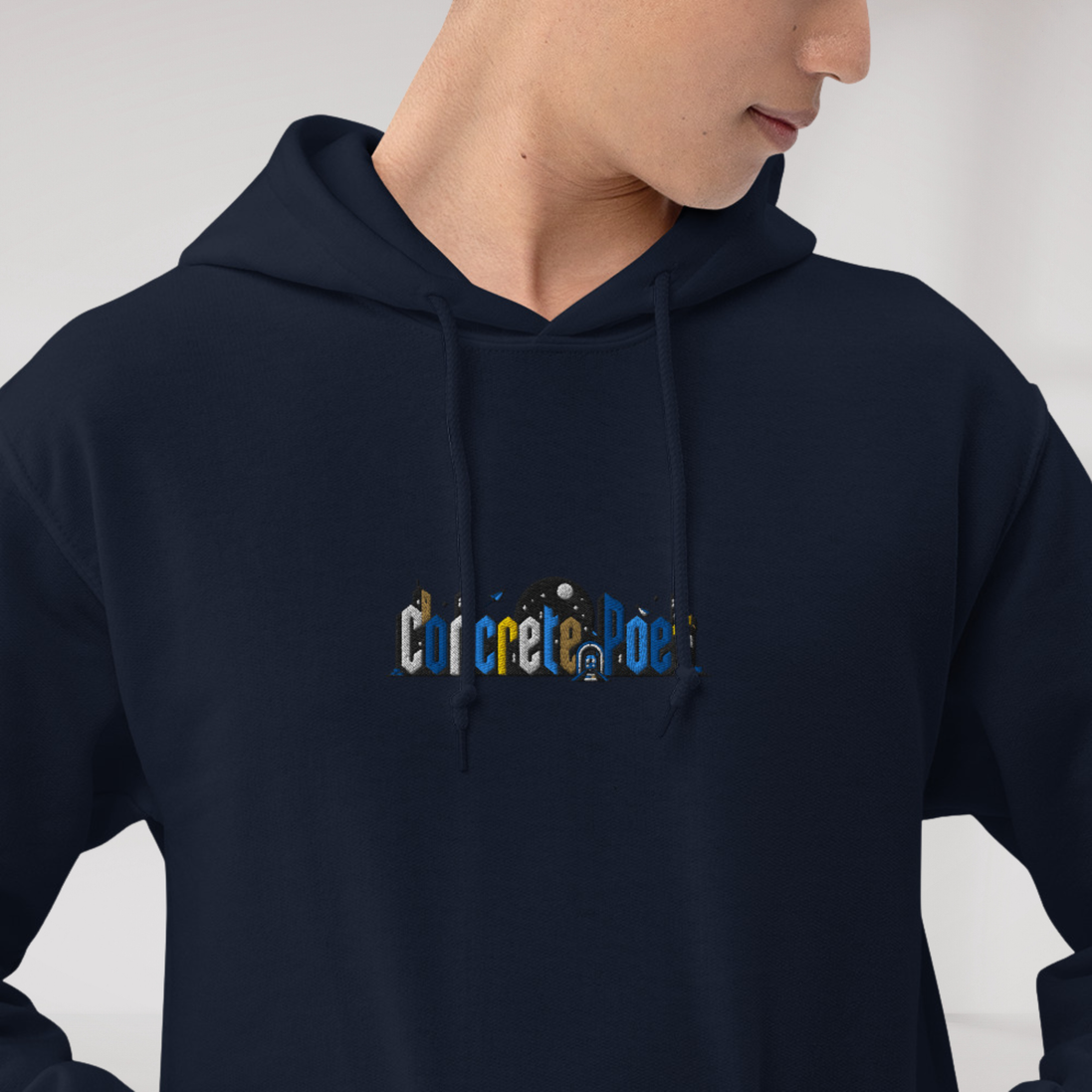 Concrete Poet Hoodie Vibrant (M) – Farbe Navy – Ansicht 5