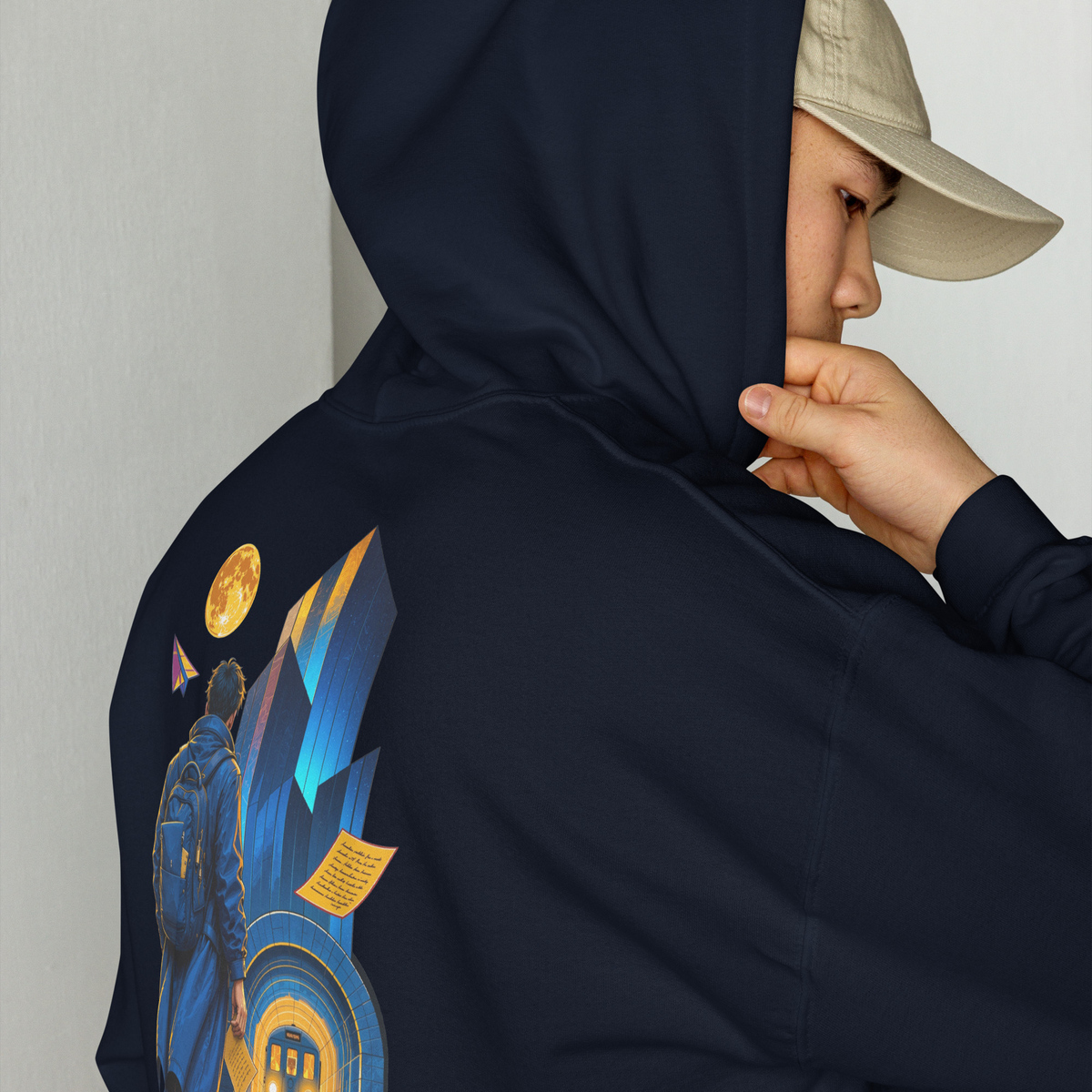 Concrete Poet Hoodie Vibrant (M) – Farbe Navy – Ansicht 6