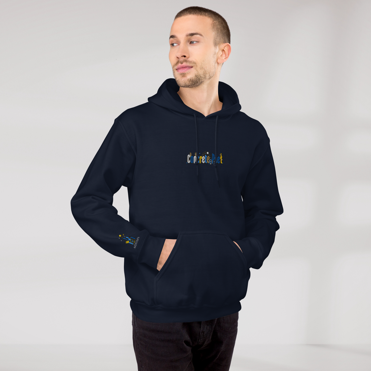 Concrete Poet Hoodie Vibrant (M) – Farbe Navy – Ansicht 7