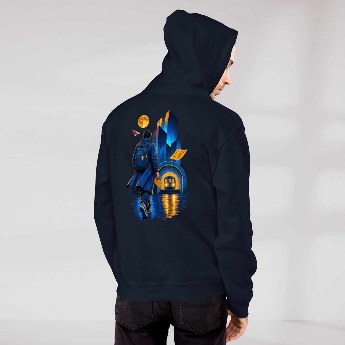 Concrete Poet Hoodie Vibrant (M) – Farbe Navy – Ansicht 8