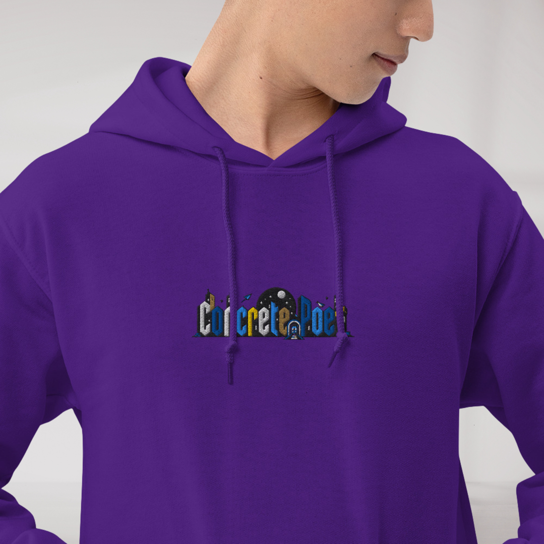 Concrete Poet Hoodie Vibrant (M) – Farbe Lila – Ansicht 4