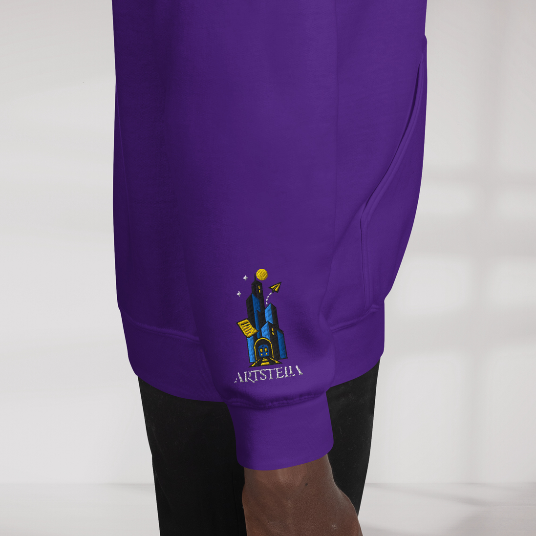 Concrete Poet Hoodie Vibrant (M) – Farbe Lila – Ansicht 5