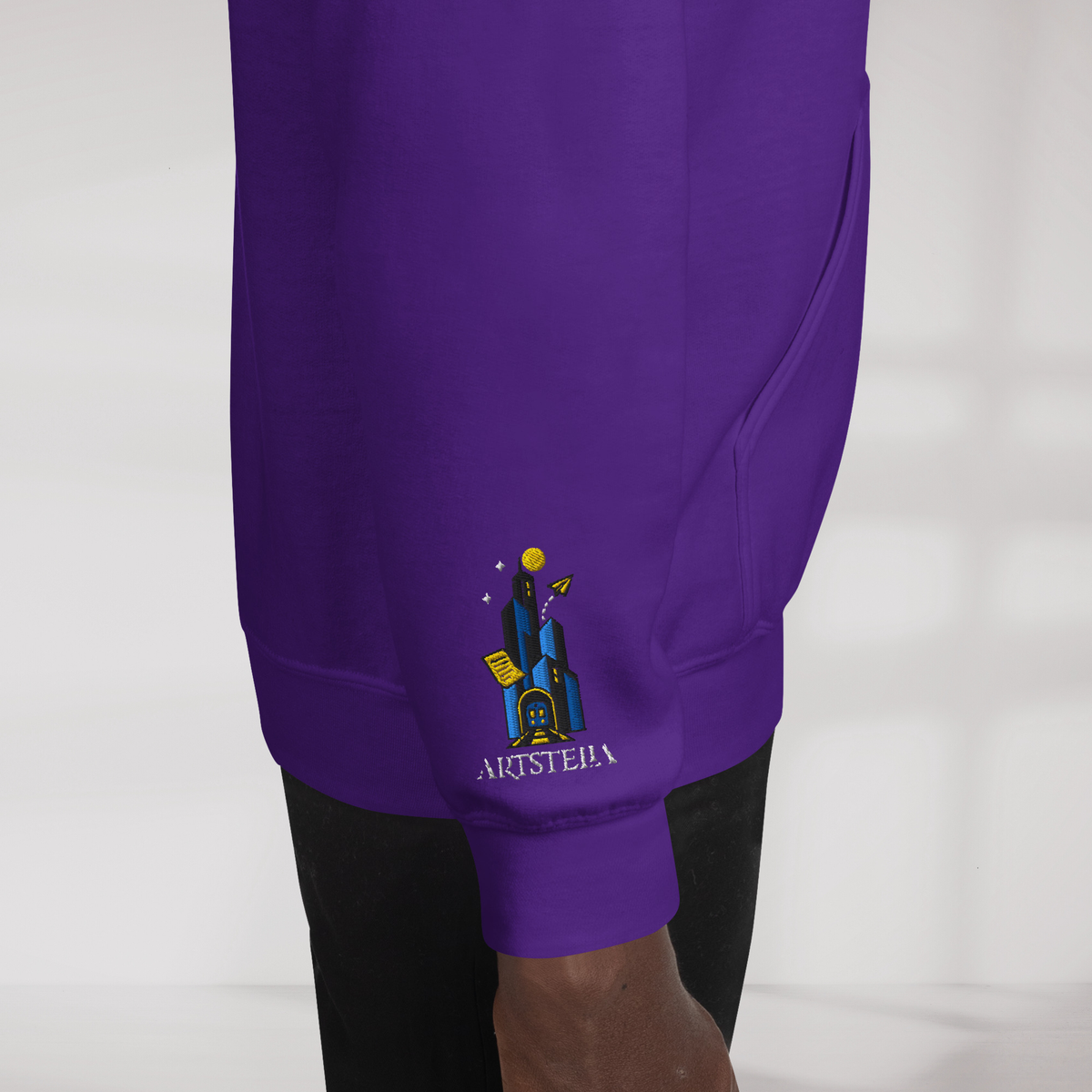 Concrete Poet Hoodie Vibrant (M) – Farbe Lila – Ansicht 5