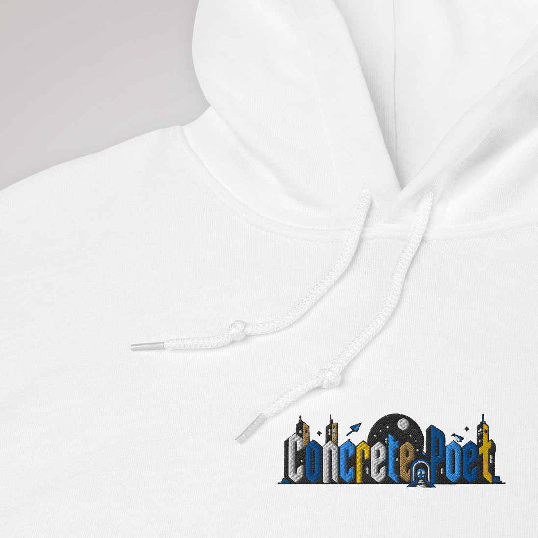 Concrete Poet Hoodie Vibrant (M) – Farbe Weiß – Ansicht 3