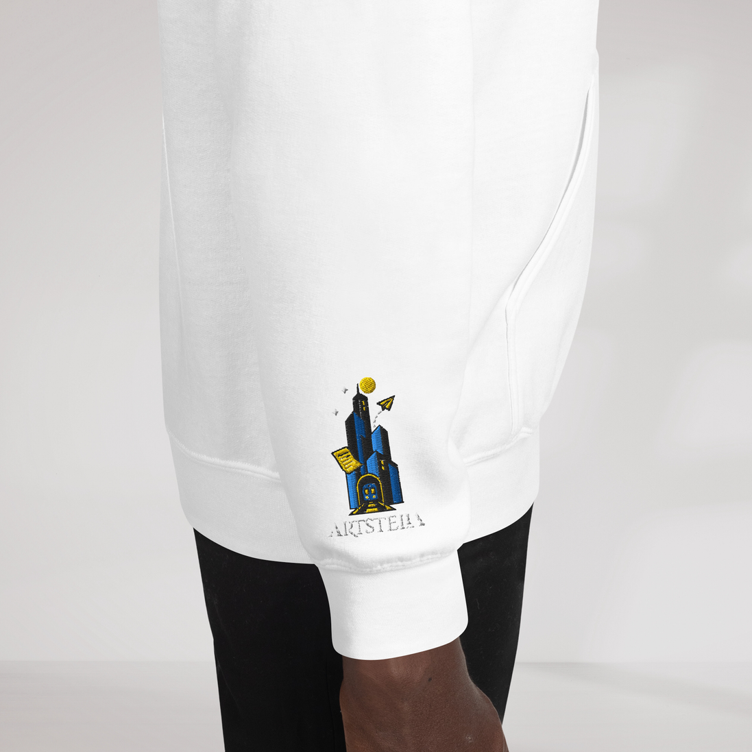 Concrete Poet Hoodie Vibrant (M) – Farbe Weiß – Ansicht 5