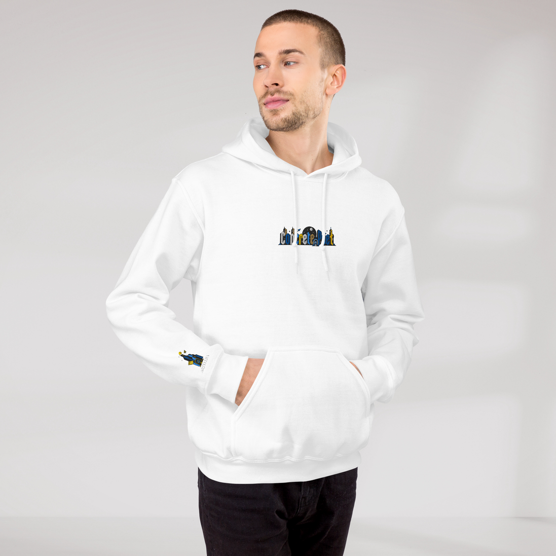 Concrete Poet Hoodie Vibrant (M) – Farbe Weiß – Ansicht 7