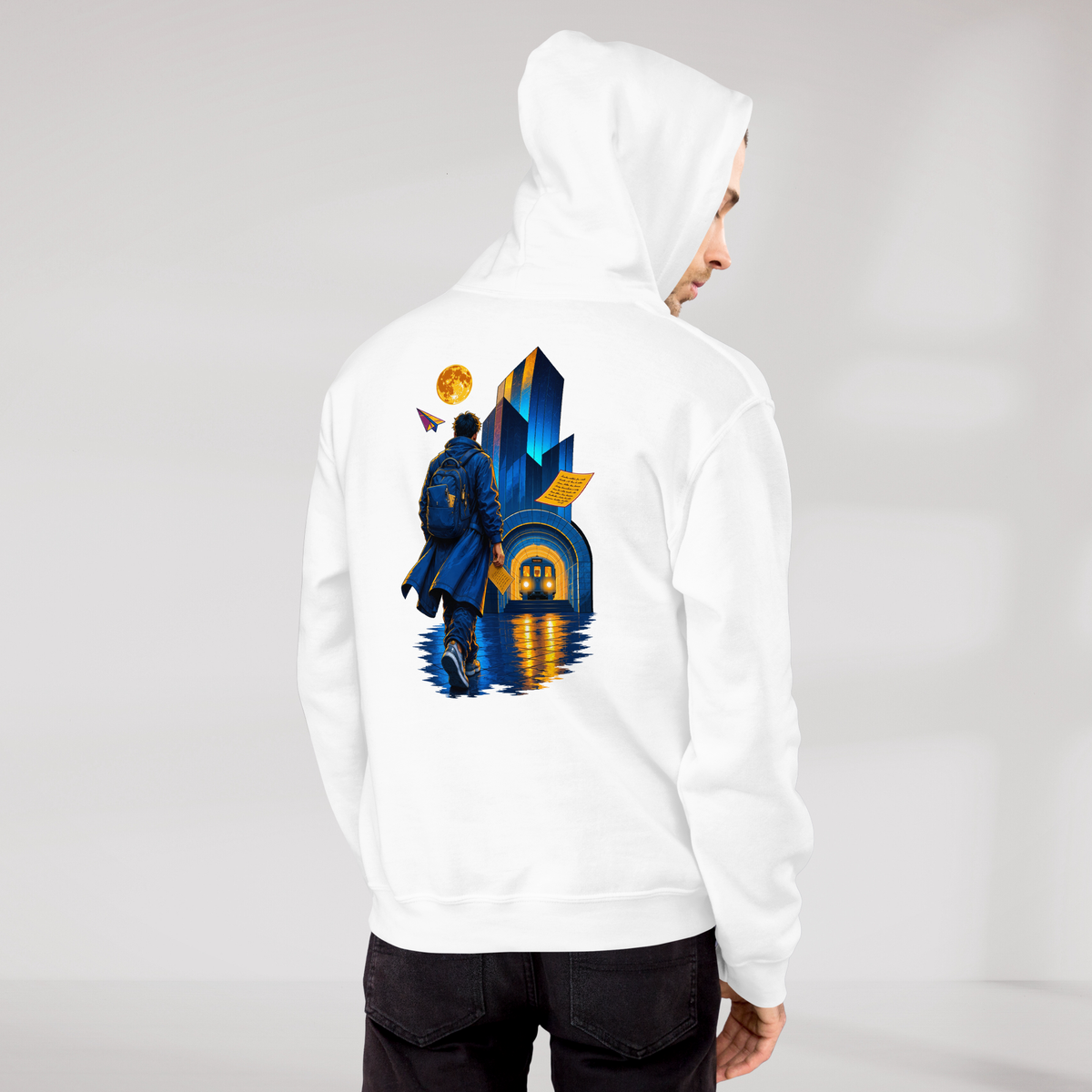 Concrete Poet Hoodie Vibrant (M) – Farbe Weiß – Ansicht 8