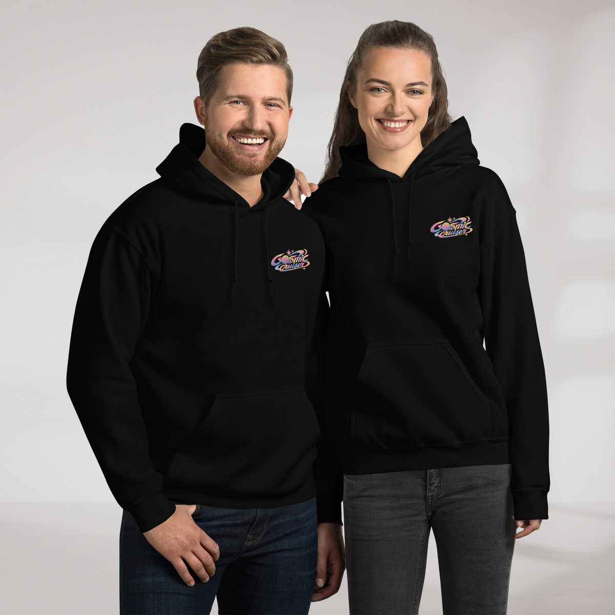 Cosmic Cruiser Hoodie Soft – Farbe Schwarz – Ansicht 5