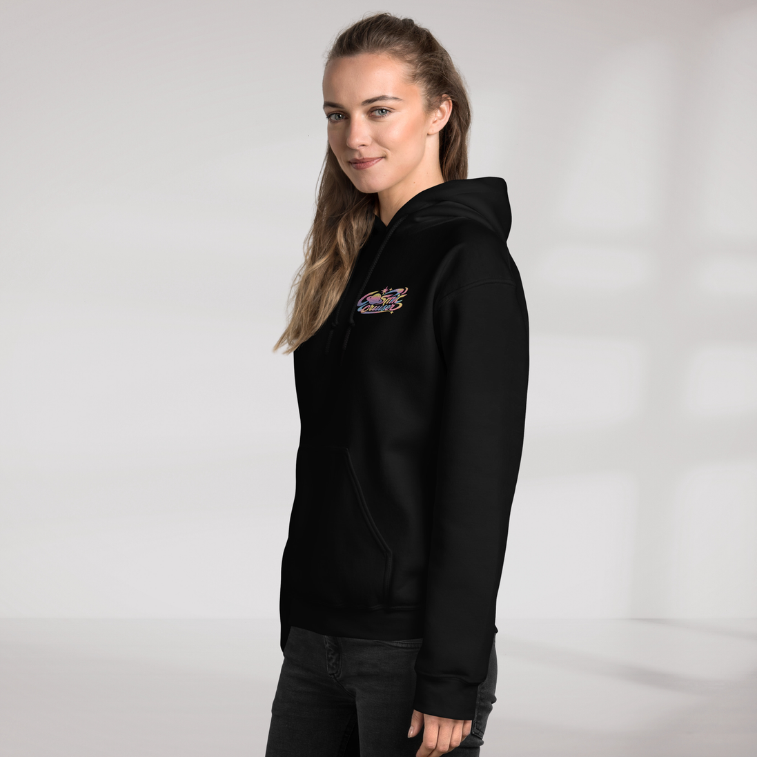Cosmic Cruiser Hoodie Soft – Farbe Schwarz – Ansicht 9