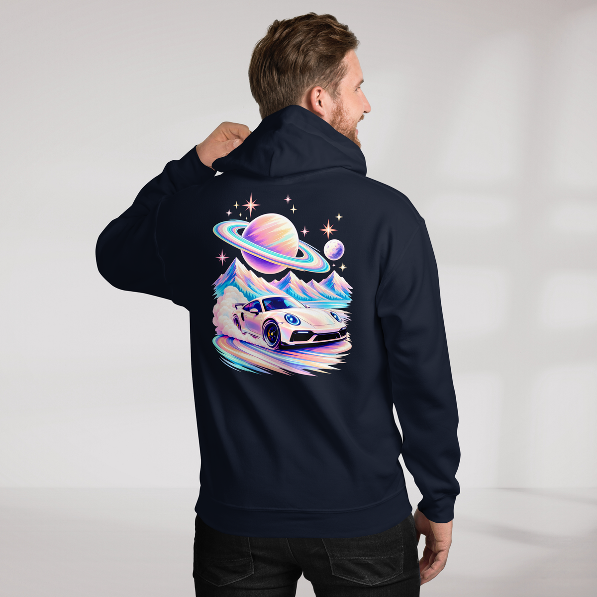Cosmic Cruiser Hoodie Soft – Farbe Navy – Ansicht 10