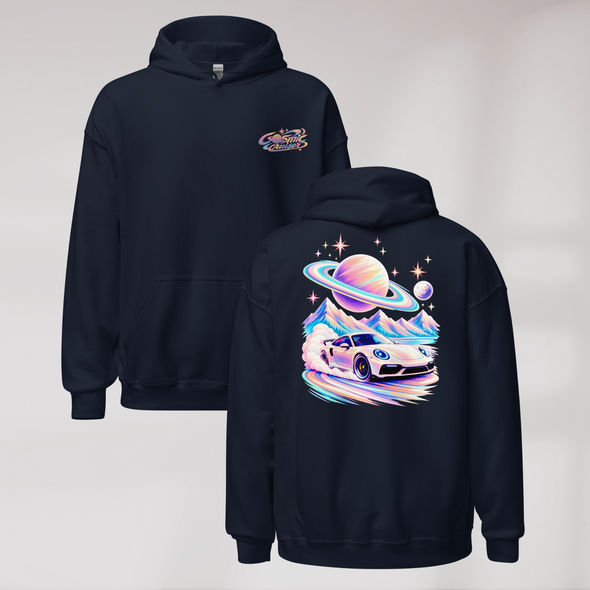 Cosmic Cruiser Hoodie Soft – Farbe Navy – Ansicht 1