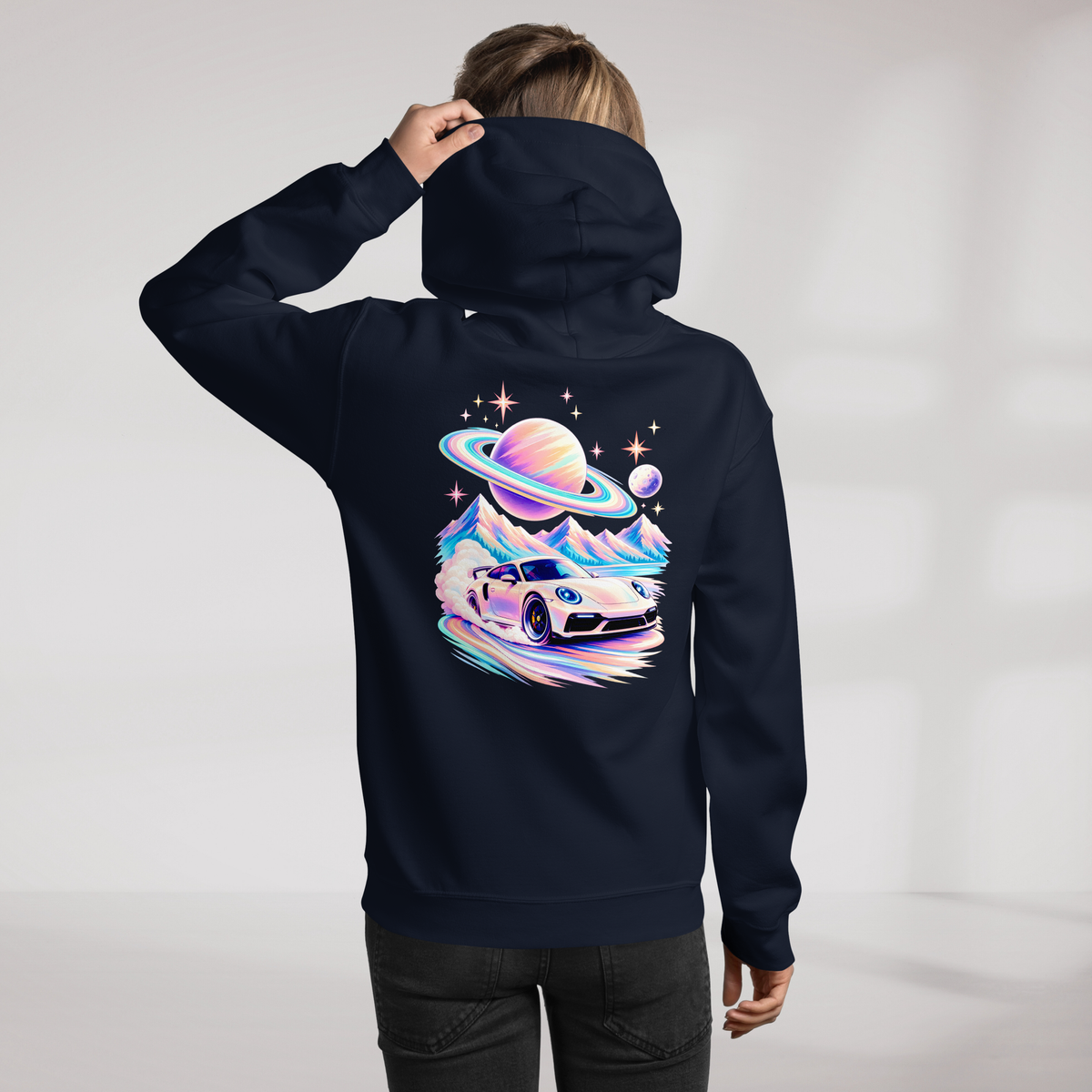 Cosmic Cruiser Hoodie Soft – Farbe Navy – Ansicht 8