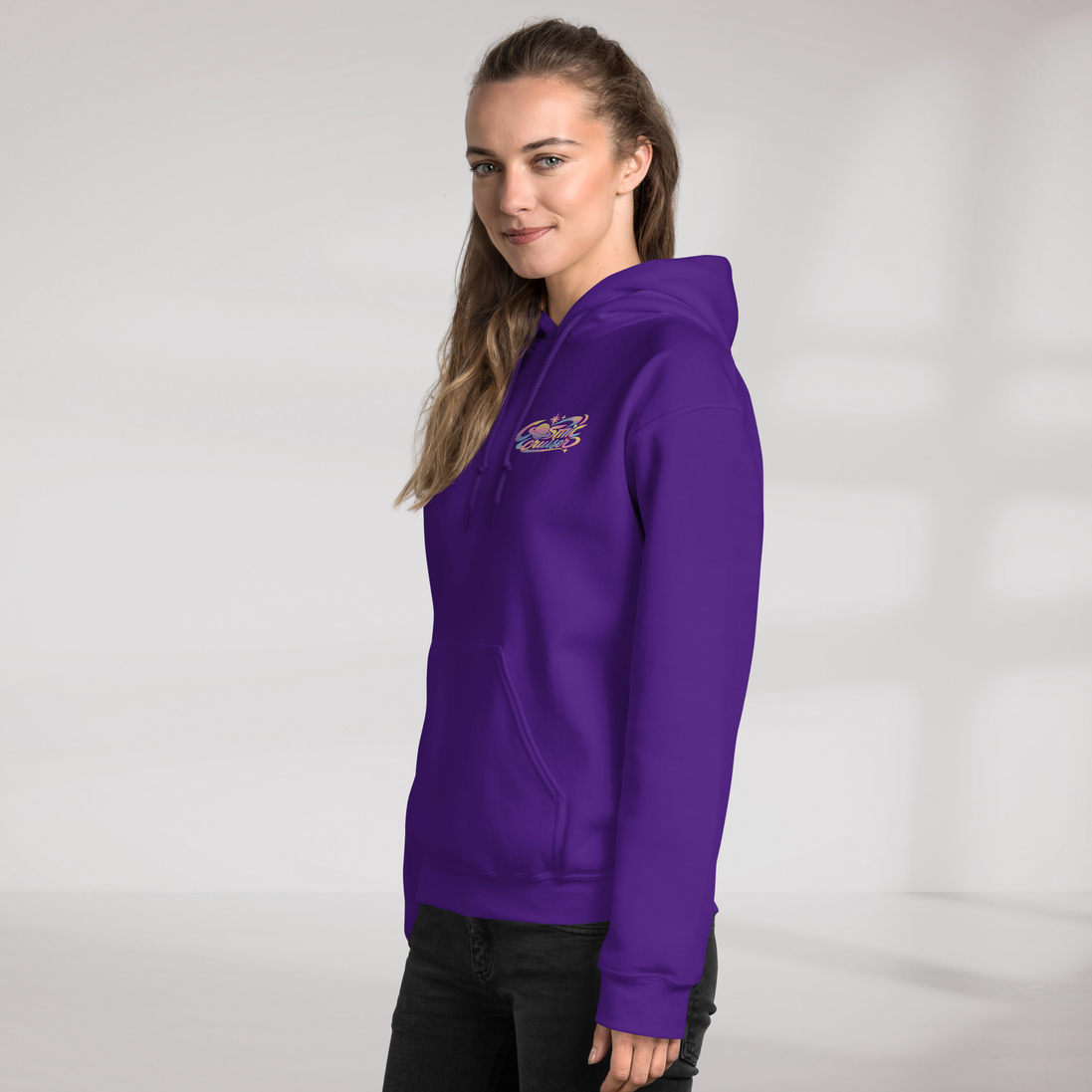 Cosmic Cruiser Hoodie Soft – Farbe Lila – Ansicht 7