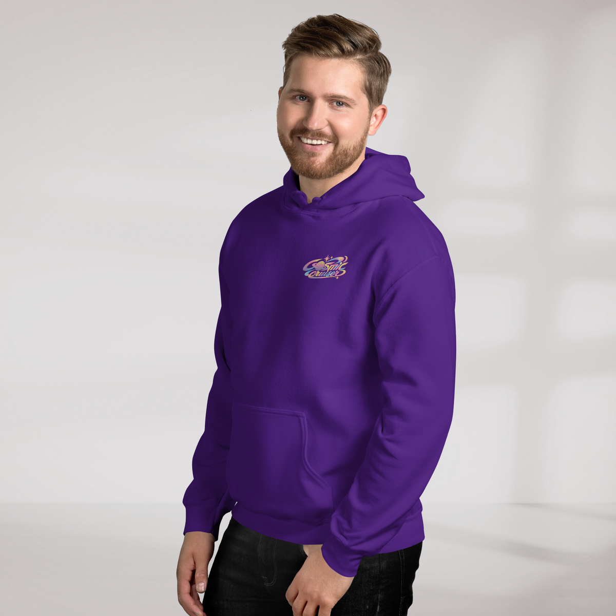 Cosmic Cruiser Hoodie Soft – Farbe Lila – Ansicht 9