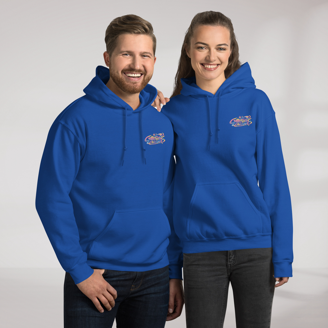 Cosmic Cruiser Hoodie Soft – Farbe Royalblau – Ansicht 6