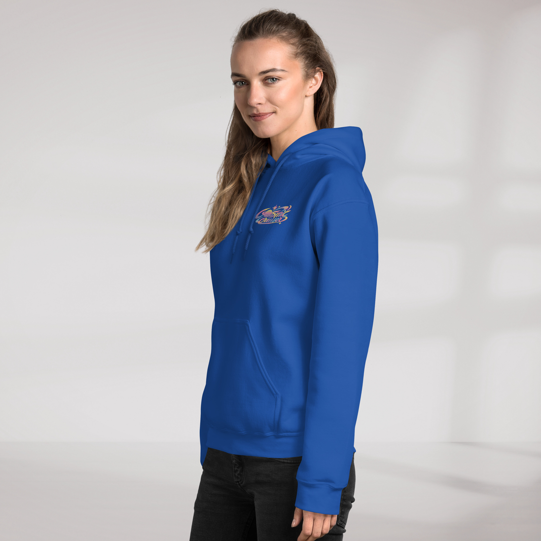 Cosmic Cruiser Hoodie Soft – Farbe Royalblau – Ansicht 9