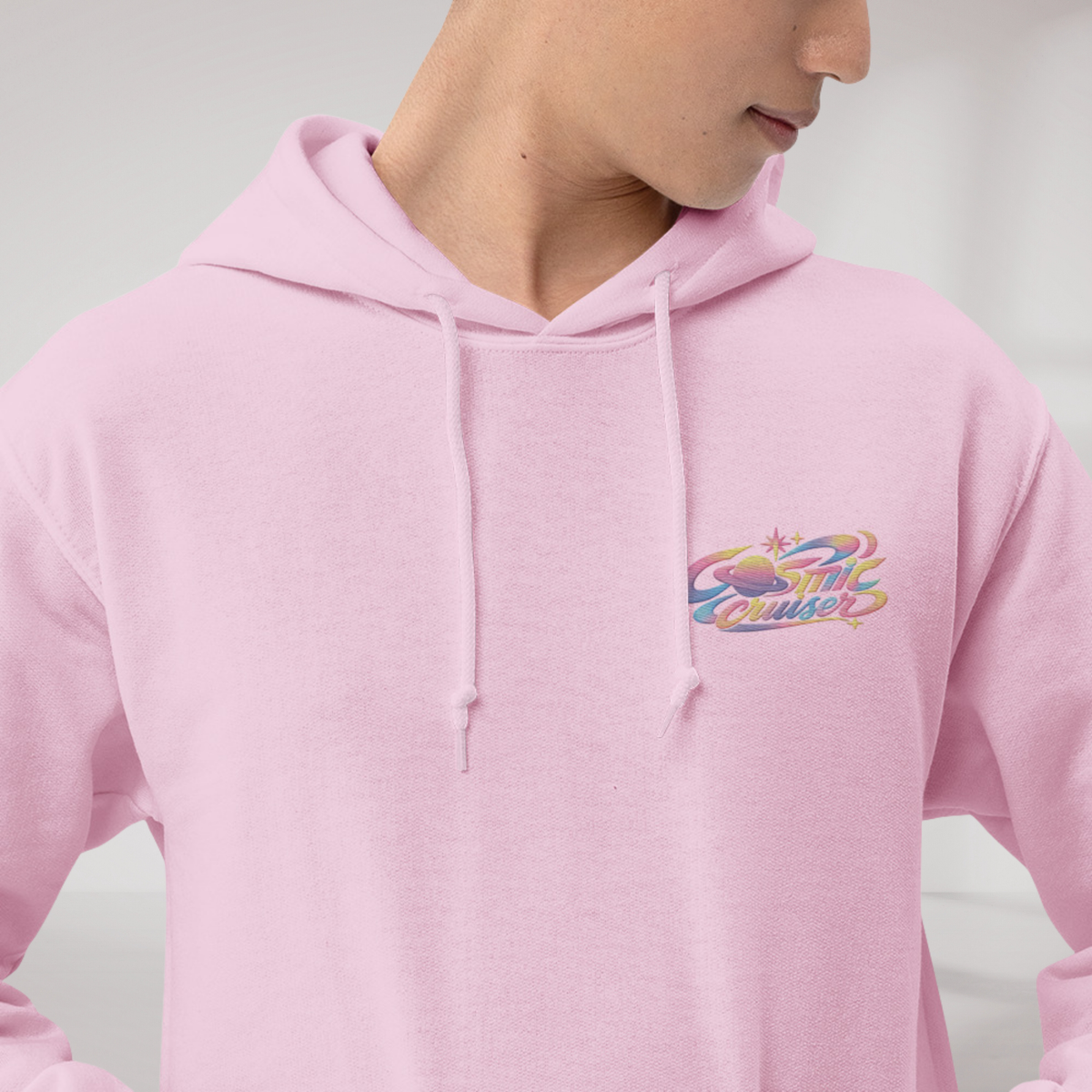 Cosmic Cruiser Hoodie Soft – Farbe Pink – Ansicht 3