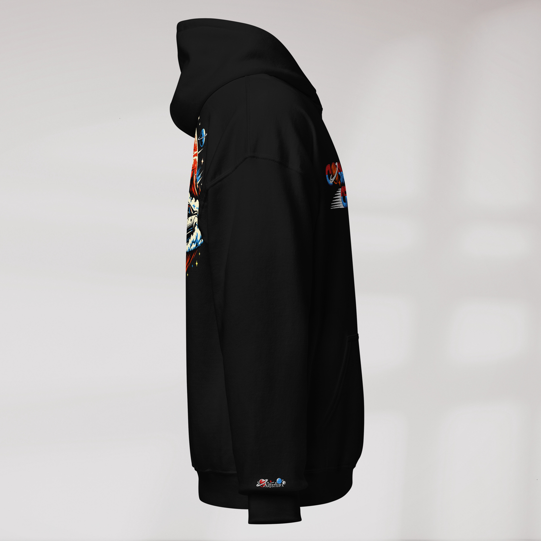 Cosmic Cruiser Hoodie Retro – Farbe Schwarz – Ansicht 2