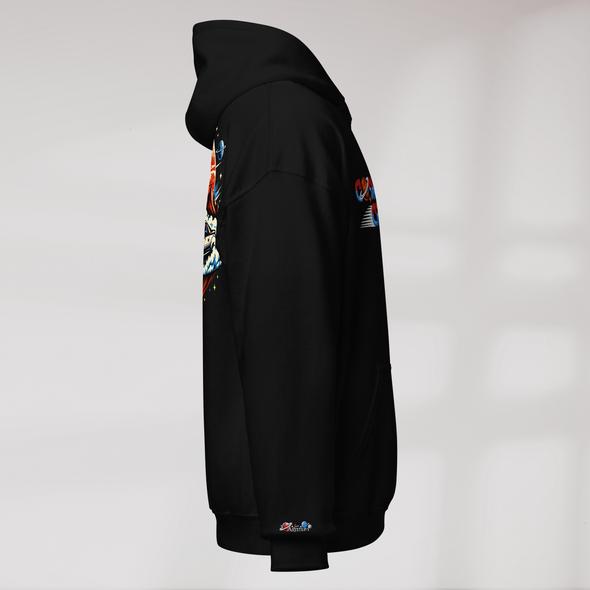 Cosmic Cruiser Hoodie Retro – Farbe Schwarz – Ansicht 2