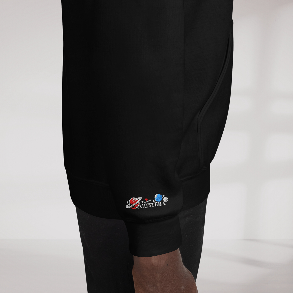 Cosmic Cruiser Hoodie Retro – Farbe Schwarz – Ansicht 3