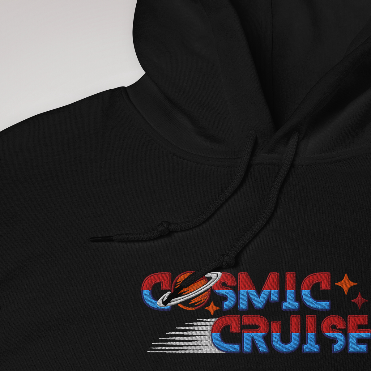 Cosmic Cruiser Hoodie Retro – Farbe Schwarz – Ansicht 5
