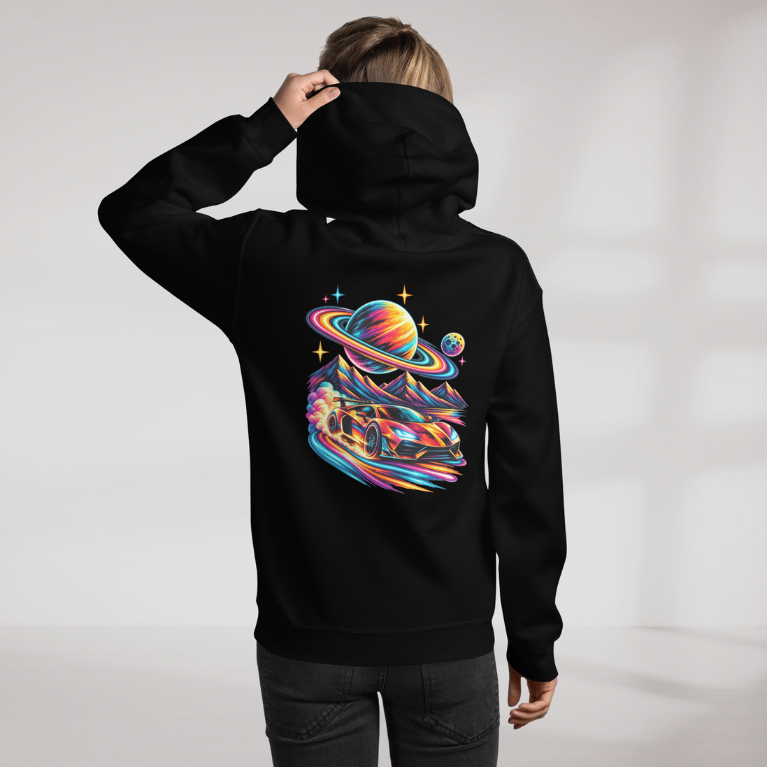 Cosmic Cruiser Hoodie Vibrant – Farbe Schwarz – Ansicht 11