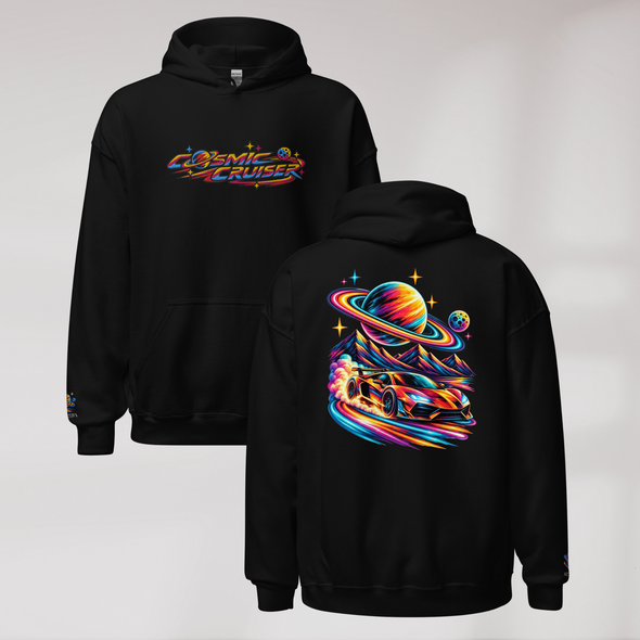Cosmic Cruiser Hoodie Vibrant – Farbe Schwarz – Ansicht 1