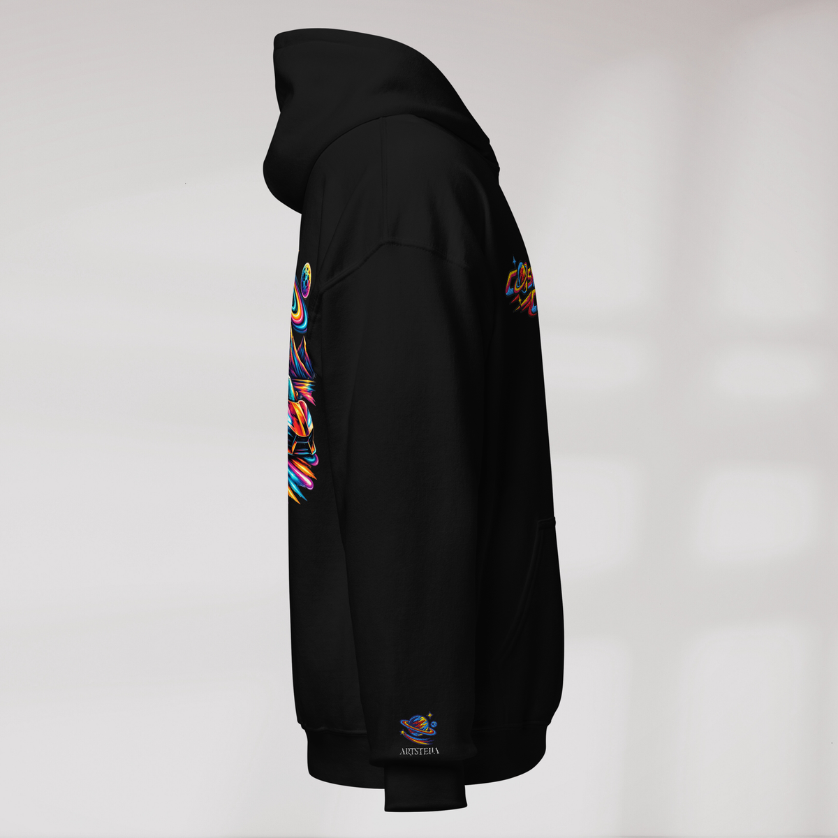 Cosmic Cruiser Hoodie Vibrant – Farbe Schwarz – Ansicht 2