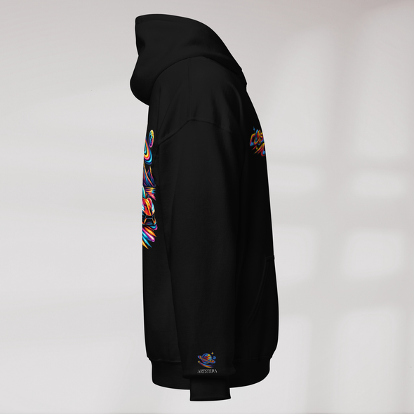 Cosmic Cruiser Hoodie Vibrant – Farbe Schwarz – Ansicht 2