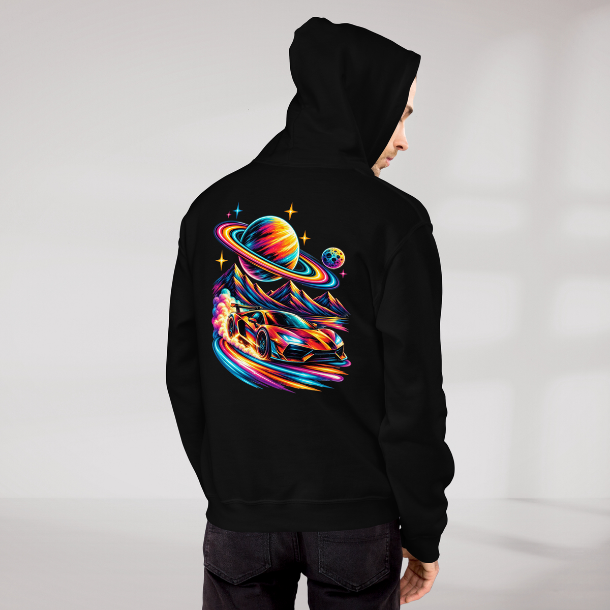 Cosmic Cruiser Hoodie Vibrant – Farbe Schwarz – Ansicht 9