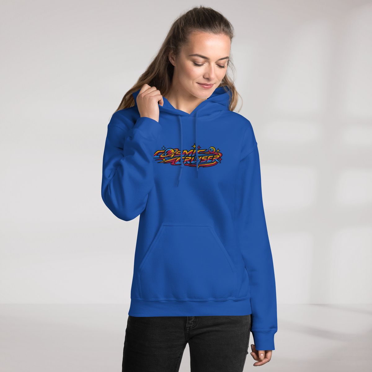Cosmic Cruiser Hoodie Vibrant – Farbe Royalblau – Ansicht 10