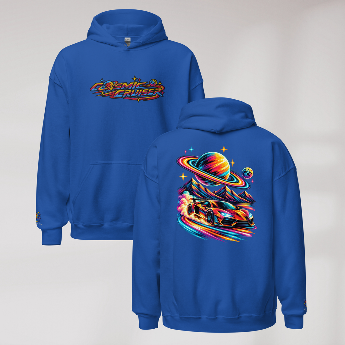 Cosmic Cruiser Hoodie Vibrant – Farbe Royalblau – Ansicht 1